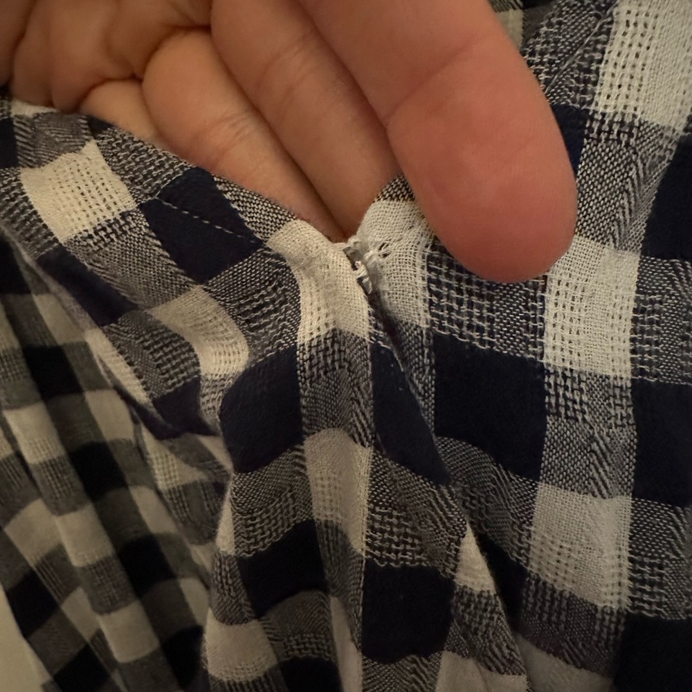 Navy & white checkered midi/maxi dress - Picture 3 of 5